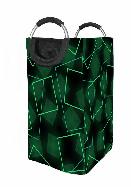 neon square green light Laundry Hamper | Laundry Basket