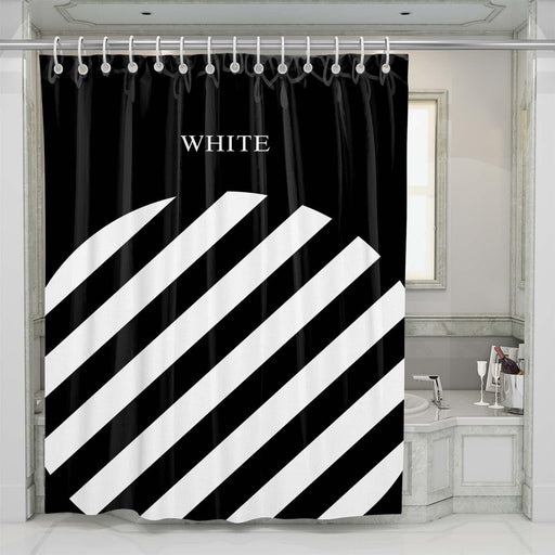 off white and monalisa shower curtains