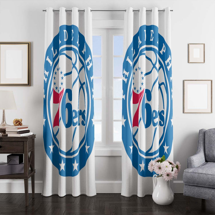 nba logo of philadelphia 76ers window Curtain