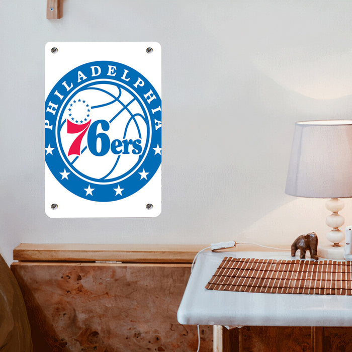 nba logo of philadelphia 76ers Poster Metal print wall art