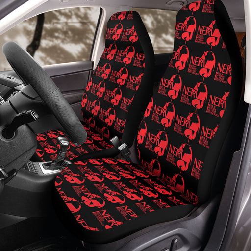 nerv of neon genesis evangelion Car Seat Covers