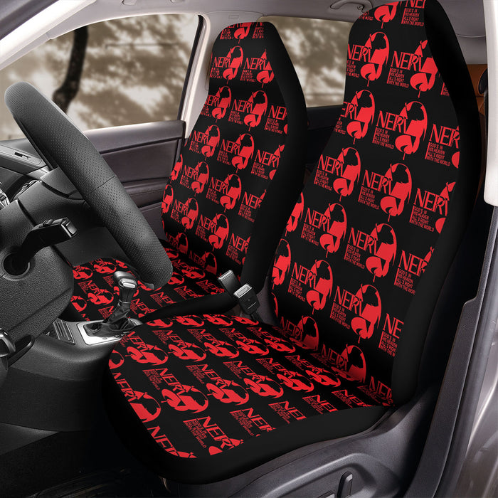 nerv of neon genesis evangelion Car Seat Covers