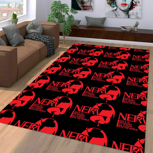 nerv of neon genesis evangelion Living room carpet rugs