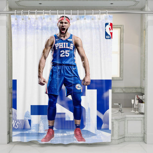 nba phils player shower curtains