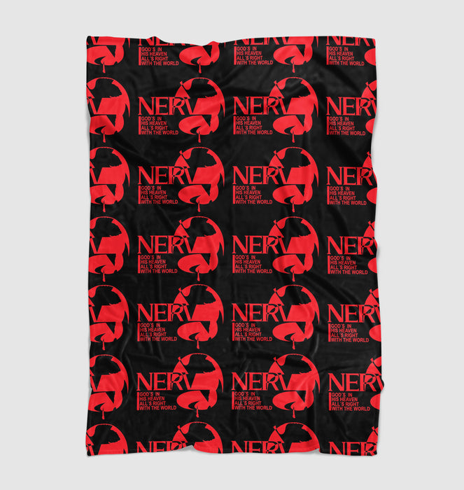 nerv of neon genesis evangelion Ultra soft fleece blanket