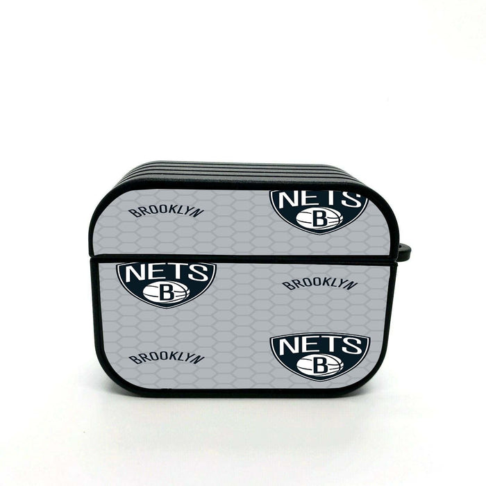 nets brooklyn hexagon font logo airpods case