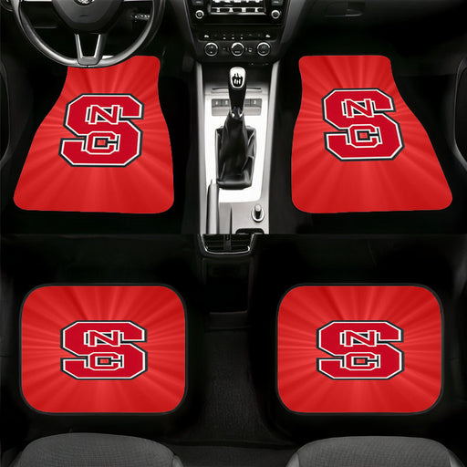 nsc red shining logo font Car floor mats Universal fit