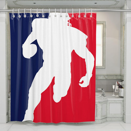 nba x nfl logo shower curtains