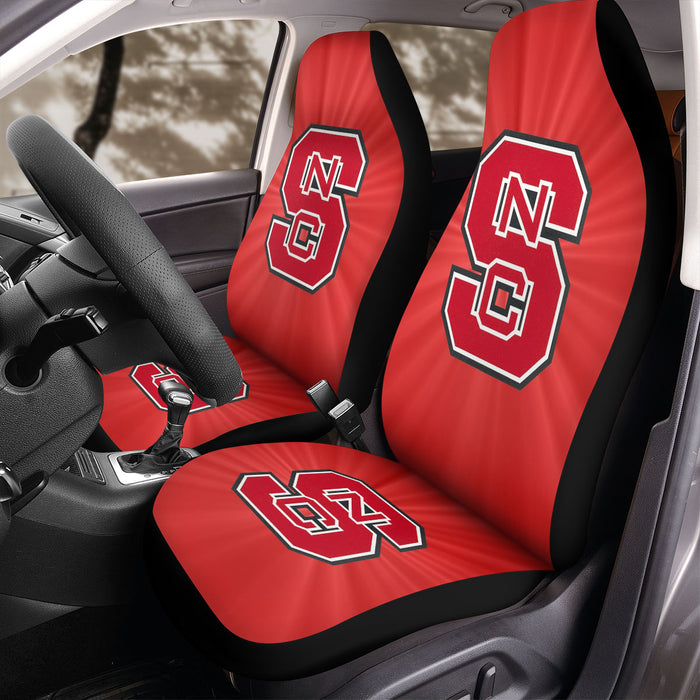 nsc red shining logo font Car Seat Covers