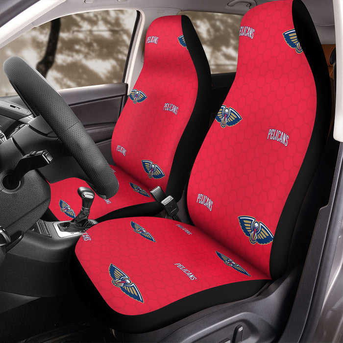 new orleans pelicans nba logo red Car Seat Covers