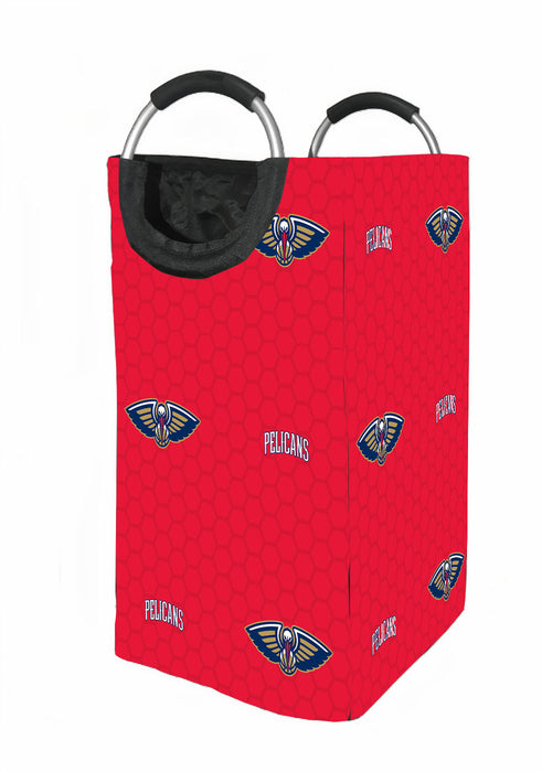 new orleans pelicans nba logo red Laundry Hamper | Laundry Basket