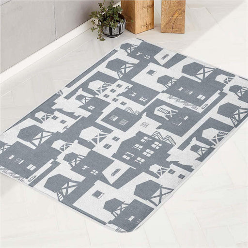 new york city in the shadow bath rugs