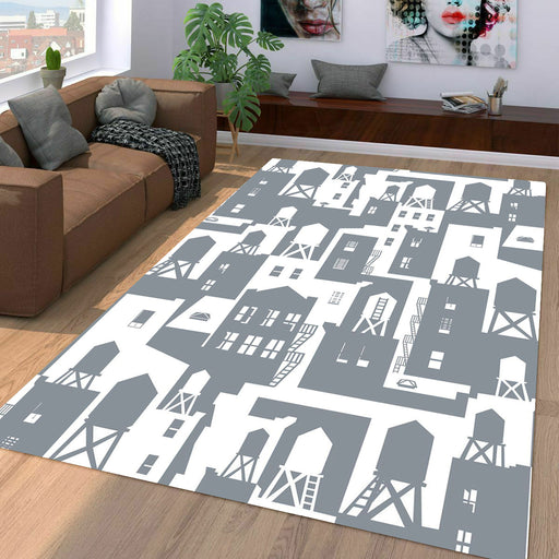 new york city in the shadow Living room carpet rugs