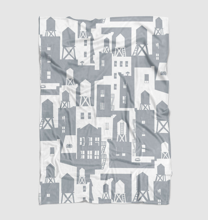 new york city in the shadow Ultra soft fleece blanket