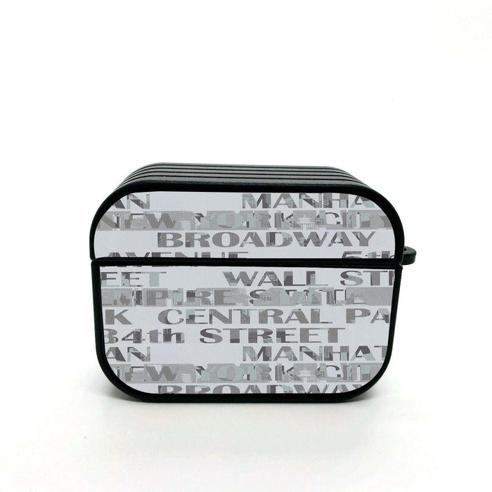 new york city typography america airpods case