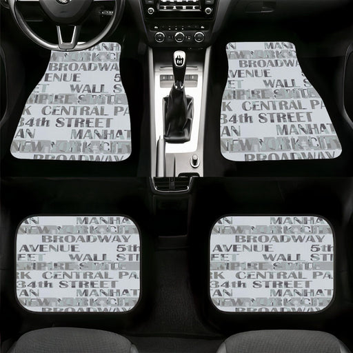 new york city typography america Car floor mats Universal fit