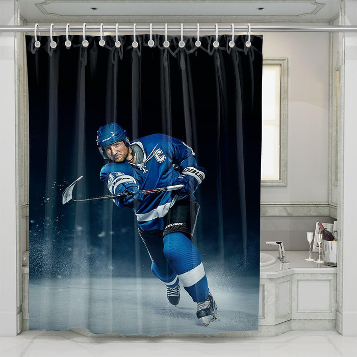 never give up steven stamkos nhl shower curtains