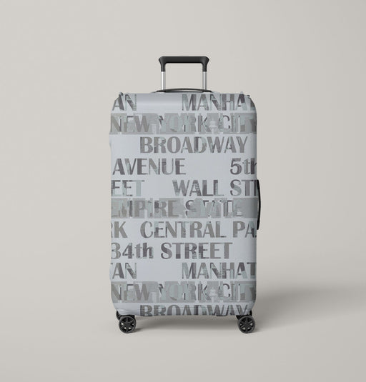 new york city typography america Luggage Cover | suitcase