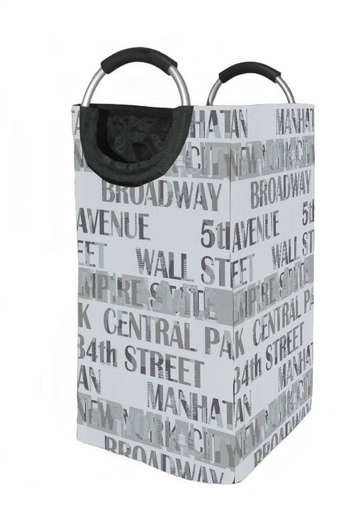 new york city typography america Laundry Hamper | Laundry Basket