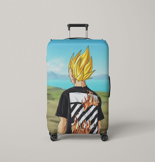 off white x vegeta dragon ball Luggage Covers | Suitcase