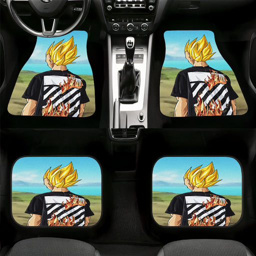 off white x vegeta dragon ball Car floor mats Universal fit