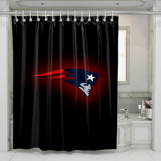 new england patriots dark logo shower curtains