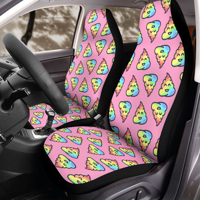 nice color emoticon pink Car Seat Covers