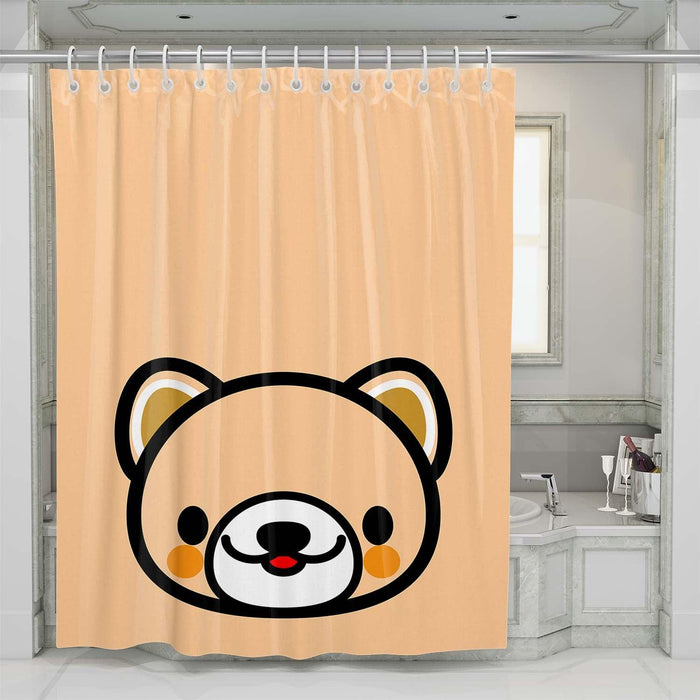 outline panda art cartoon shower curtains