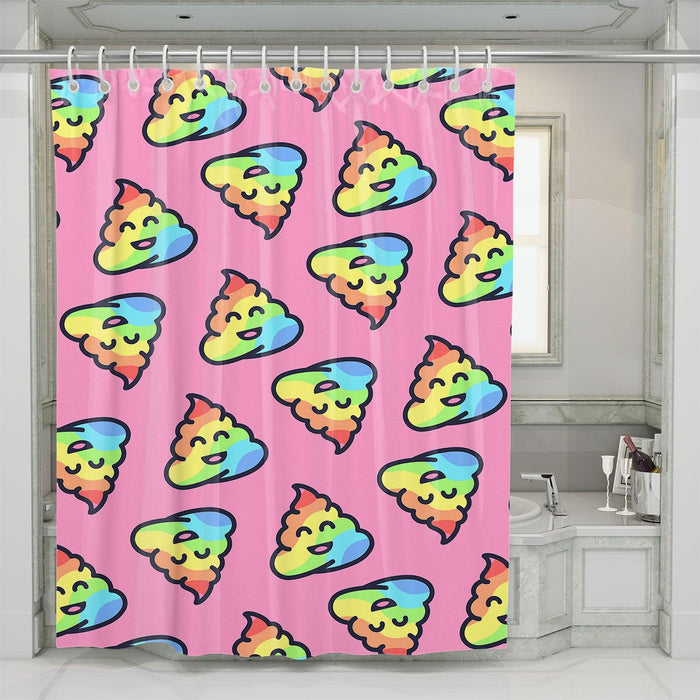 nice color emoticon pink shower curtains