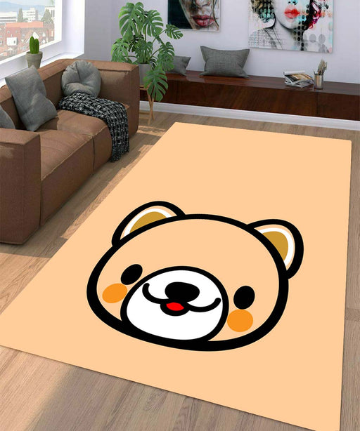 outline panda art cartoon Living room carpet rugs