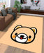 outline panda art cartoon Living room carpet rugs