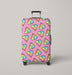 nice color emoticon pink Luggage Cover | suitcase