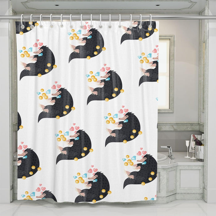 niffleur animal harry potter shower curtains