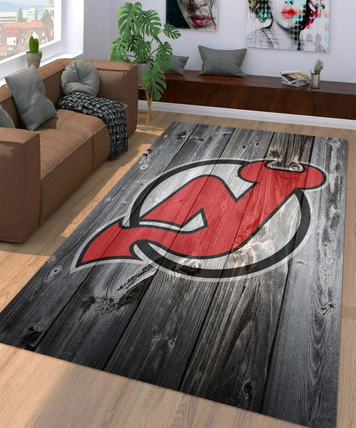 new jersey devils woods logo Living room carpet rugs