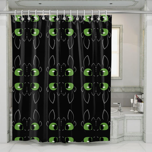 night fury toothless face shower curtains