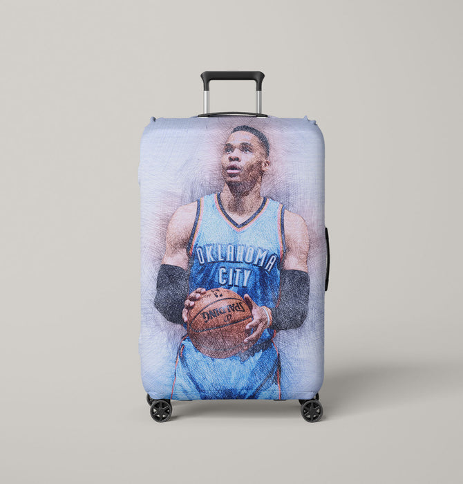 oklahoma city player art Luggage Covers | Suitcase