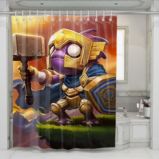 painting adventure time character shower curtains