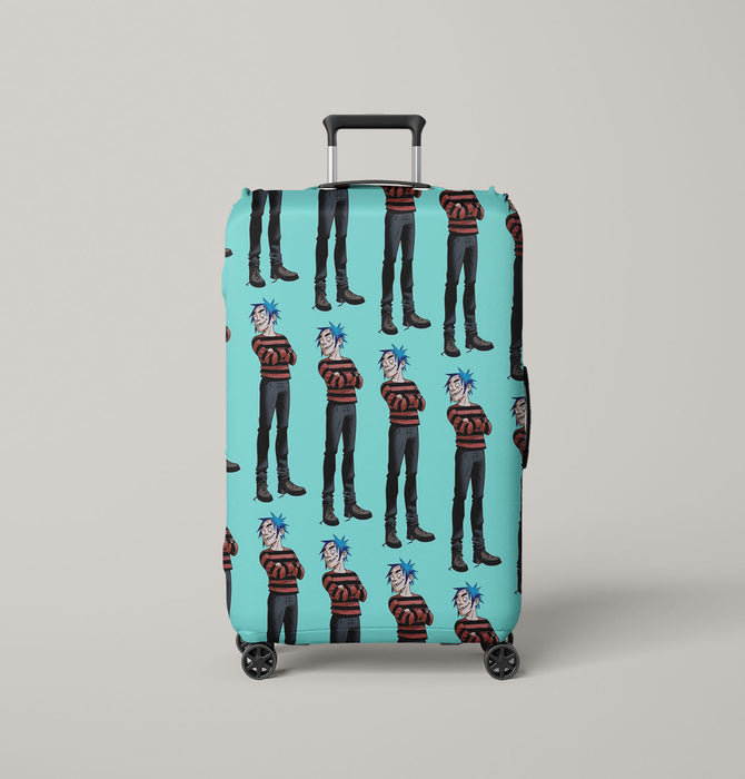 noodle british visual member gorillaz Luggage Cover | suitcase