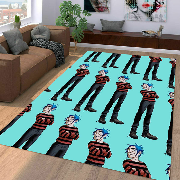 noodle british visual member gorillaz Living room carpet rugs