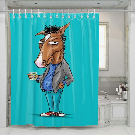 painting bojack horseman shower curtains