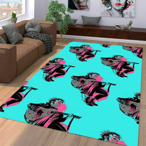 noodle playing guitar for gorillaz Living room carpet rugs