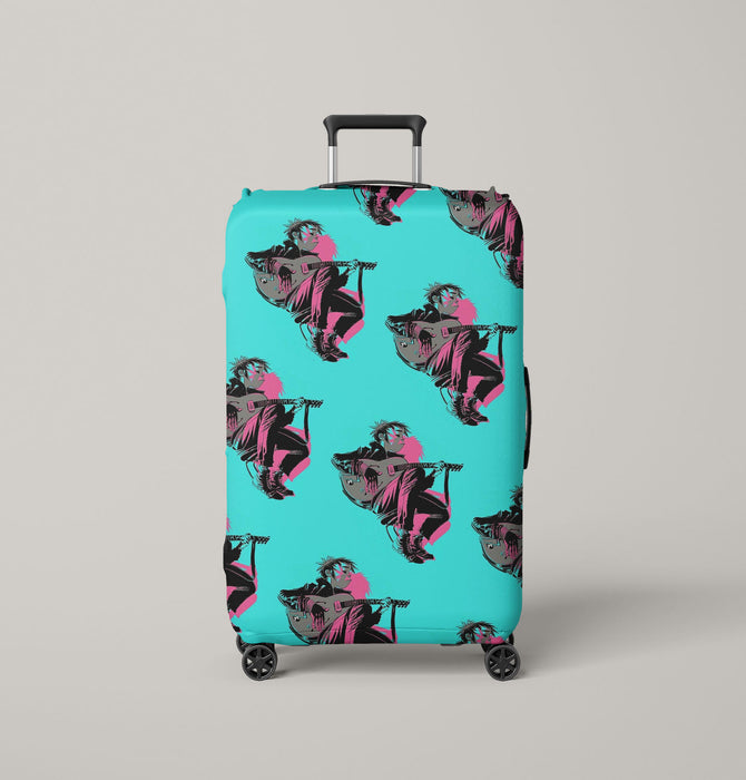 noodle playing guitar for gorillaz Luggage Cover | suitcase