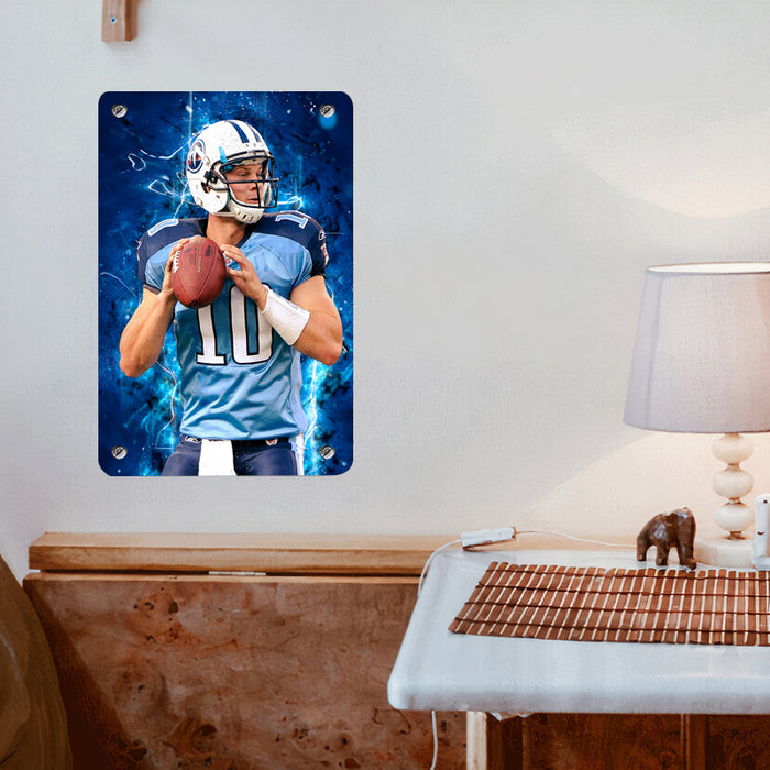 nfl player jake locker blue jersey Poster Metal print wall art