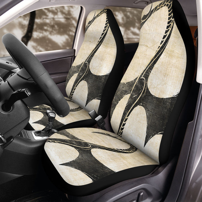 old paper iron fist logo Car Seat Covers