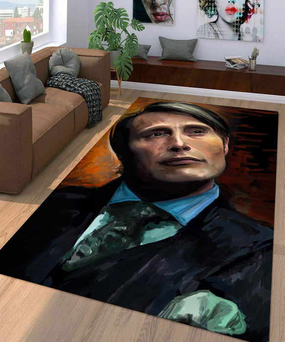 Painting hannibal lecter Living room carpet rugs