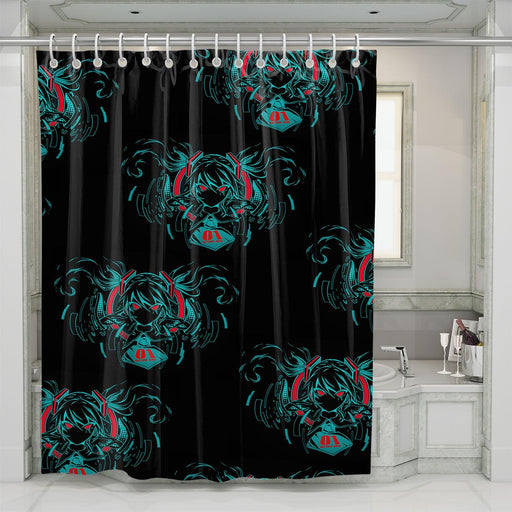 number one hatsune miku shower curtains