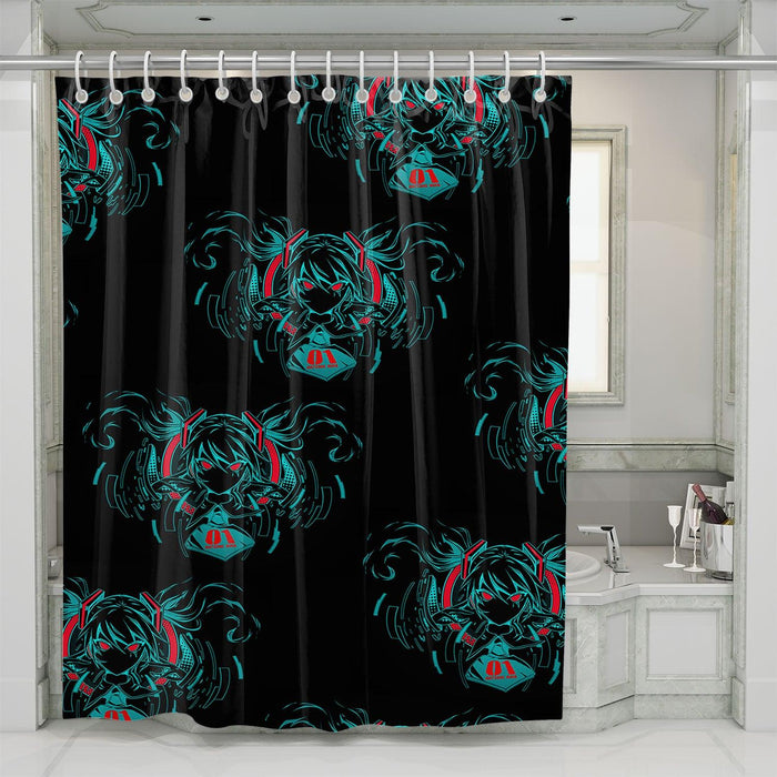 number one hatsune miku shower curtains