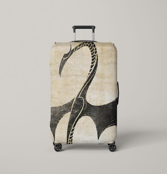 old paper iron fist logo Luggage Covers | Suitcase