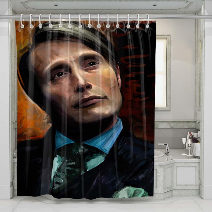 Painting hannibal lecter shower curtains