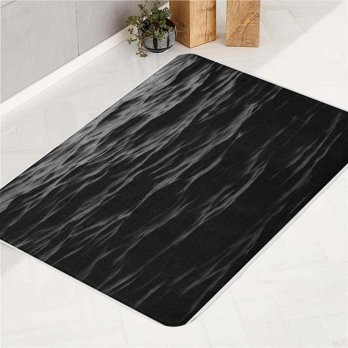 ocean wave in the night bath rugs